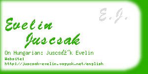 evelin juscsak business card